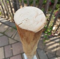 Rundholz Kastanie Höhe 80 cm Durchmesser ca 8cm Mit Einschlagbodenhülse (+12,50 Euro)