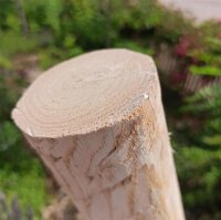 Rundholz Kastanie Höhe 80 cm Durchmesser ca 8cm Mit Einschlagbodenhülse (+12,50 Euro)