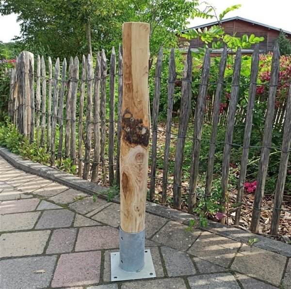 Rundholz Kastanie Höhe 90 cm Durchmesser ca 8cm Ohne Zubehör (ohne Aufpreis)