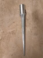 Einschlagbodenhülse rund, extralang, für 80mm Rundholz Einschlagtiefe 60cm