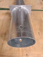 Einschlagbodenhülse rund, extralang, für 80mm Rundholz Einschlagtiefe 60cm