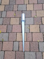 Einschlagbodenhülse rund, extralang, für 80mm Rundholz Einschlagtiefe 60cm