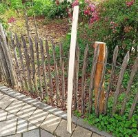 Querriegel 200cm aus Kastanie, halbiertes Rundholz geschliffen