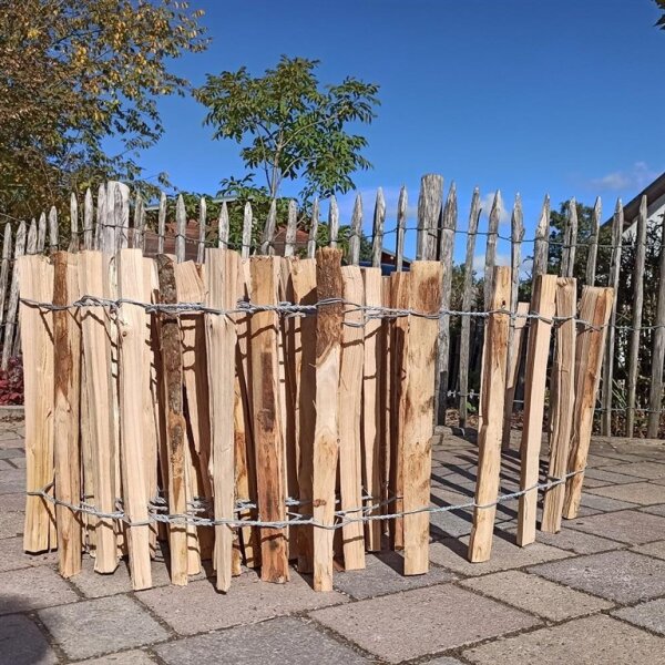 Proline Staketenzaun Kastanie 8-10cm Lattabstand 40cm Höhe 6m Länge