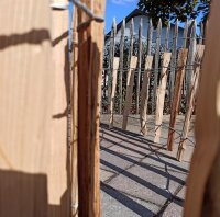 Proline Staketenzaun Kastanie 8-10cm Lattabstand 40cm Höhe 10m Länge