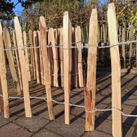 Proline Staketenzaun Kastanie 8-10cm Lattabstand 50cm Höhe 2m Länge