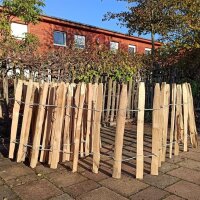 Proline Staketenzaun Kastanie 8-10cm Lattabstand 50cm Höhe 3m Länge