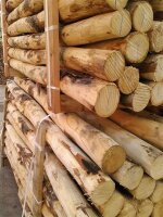 Zaunpfahl Kastanie Höhe 225 cm rund, z.B. Torpfahl,...