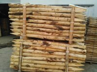 Zaunpfahl Kastanie Höhe 225 cm rund, z.B. Torpfahl,...