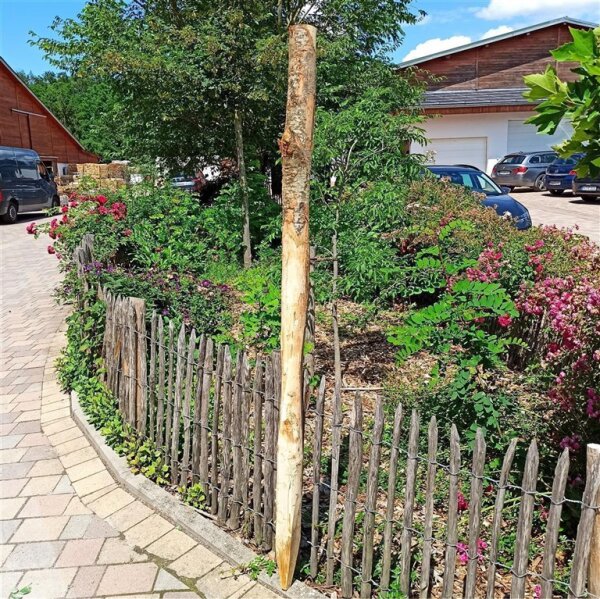 Pfosten aus Kastanie Einschlagpfosten rund 200cm lang 8-10cm Ø