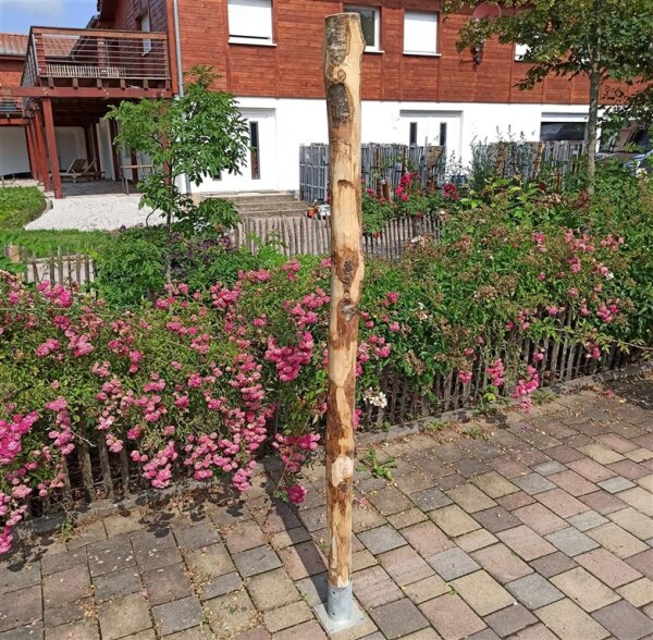 Pfosten aus Kastanie Rundholz 200cm lang 8cm Ø