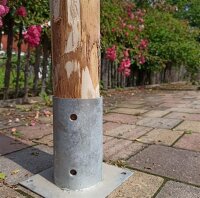 Pfosten aus Kastanie Rundholz 200cm lang 8cm Ø