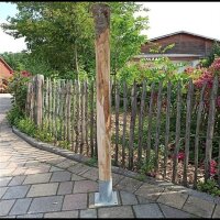 Pfosten aus Kastanie Rundholz mit...