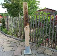 Pfosten aus Kastanie Rundholz mit...