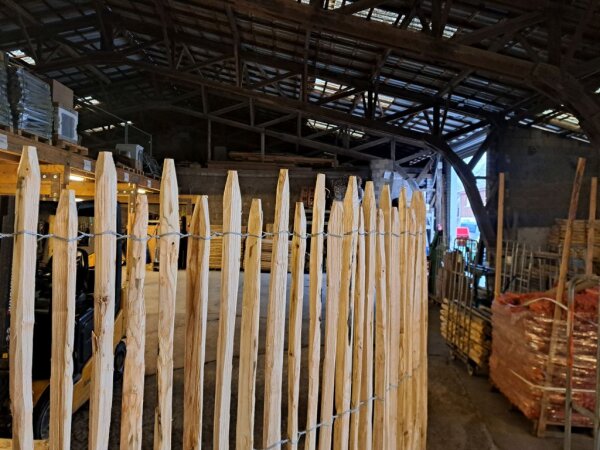 Kastanie Staketenzaun Dolomit 193/200 cm hoch, 5m-Rolle, Lattabstand ca 2-4cm