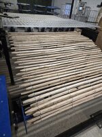 Kastanie Staketenzaun Dolomit 193/200 cm hoch, 5m-Rolle, Lattabstand ca 2-4cm