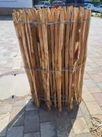 Sonderposten Proline Staketenzaun Höhe 100cm Lattabstand 8-10cm 10m-Rolle, grau