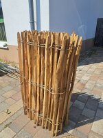Sonderposten Proline Staketenzaun Höhe 100cm Lattabstand 8-10cm 10m-Rolle, grau