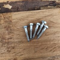 Schrauben Sechskant verzinkt z.B. 10x50 passend für Rundhölzer 4 Stück inkl. Scheiben